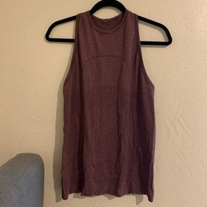 Lululemon Maroon striped racer back tank.